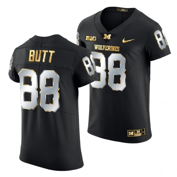 Jake Butt #88 Michigan Wolverines Black Golden Edi...