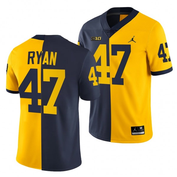 Michigan Wolverines Jake Ryan 47 Jersey Navy Maize...