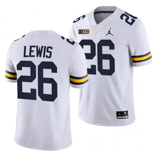 Michigan Wolverines Jourdan Lewis 26 White NFL Alu...