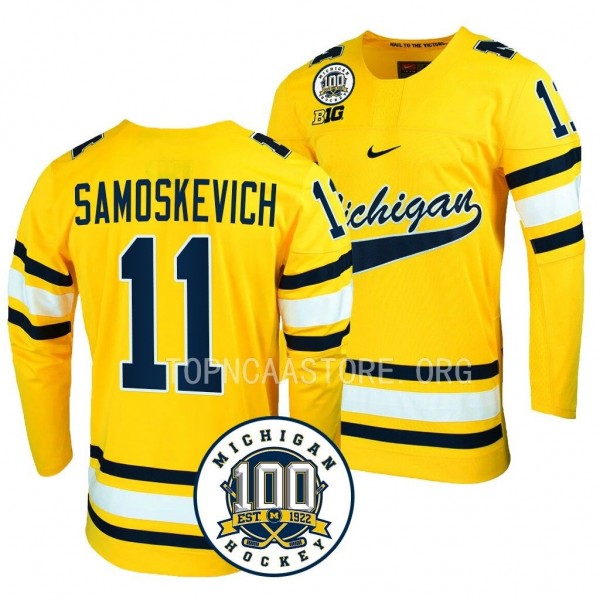 Michigan Wolverines Mackie Samoskevich 100th Anniv...