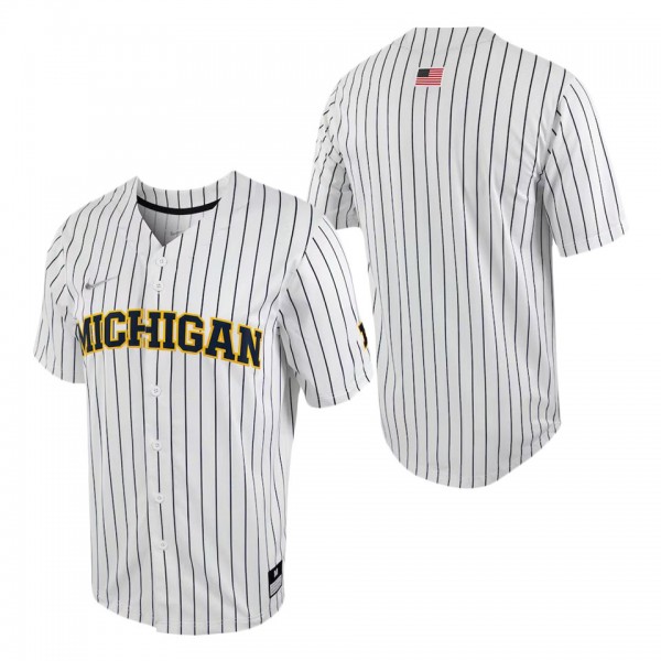 Michigan Wolverines Nike Pinstripe Replica Full-Bu...