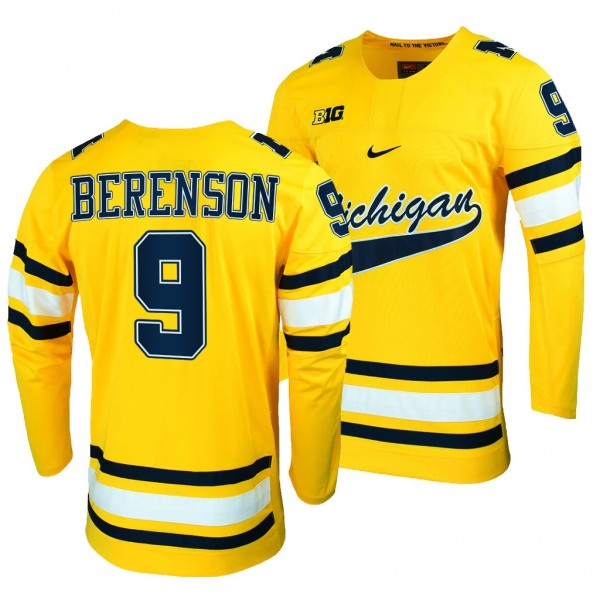 Red Berenson Michigan Wolverines Maize College Hockey Jersey Alumni