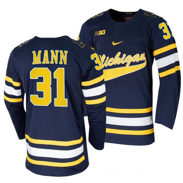 Strauss Mann Michigan Wolverines Navy College Hock...