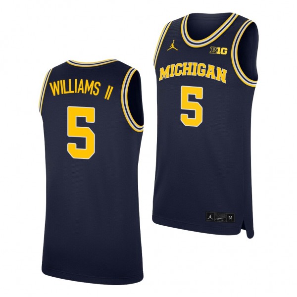 Michigan Wolverines Terrance Williams II Replica Navy College Basketball Jersey