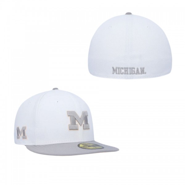 Michigan Wolverines White Gray Neutral Apricot 59F...