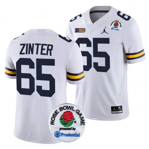 Michigan Wolverines 2024 Rose Bowl Zak Zinter #65 ...