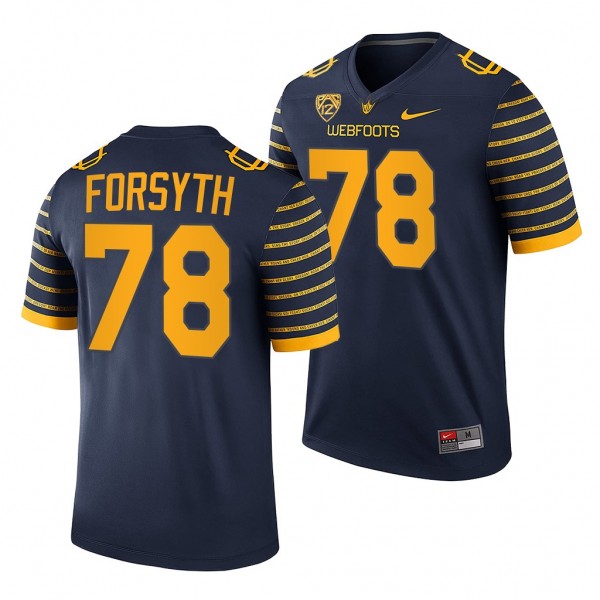 Mighty Oregon Webfoots Alex Forsyth #78 Navy Men's...