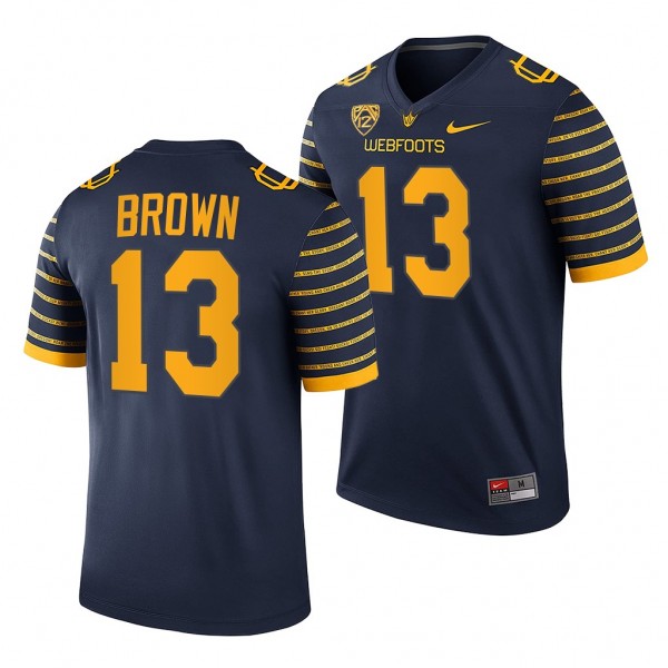 Mighty Oregon Webfoots Anthony Brown #13 Navy Men'...
