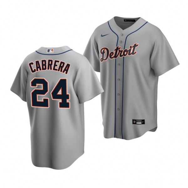 Detroit Tigers Miguel Cabrera 2022 Replica Gray #24 Jersey Road