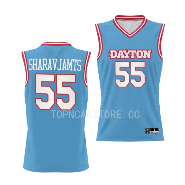 Mike Sharavjamts #55 Dayton Flyers NIL Basketball ...