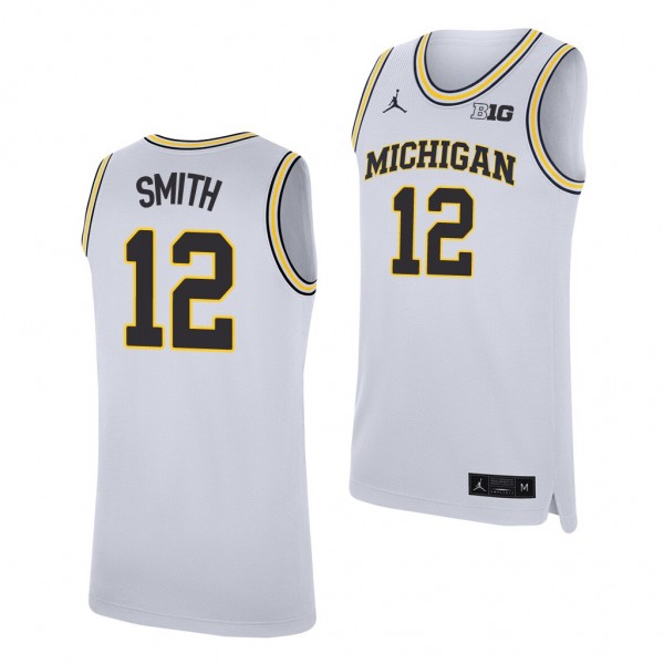 Michigan Wolverines Mike Smith White Replica Colle...