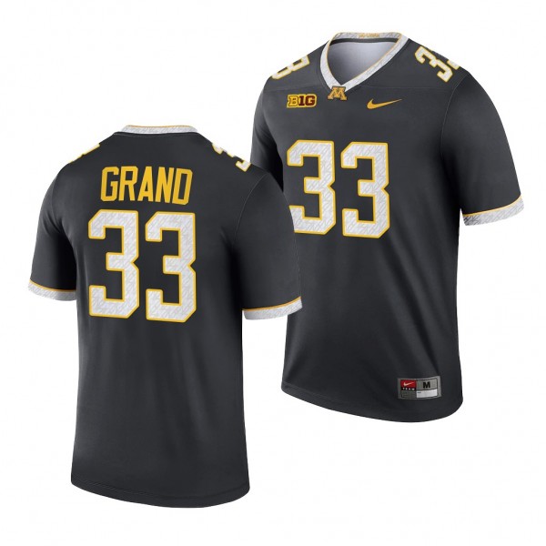 Max Grand Minnesota Golden Gophers Legend Alternate Gray Men Football 33 Jersey 2022-23