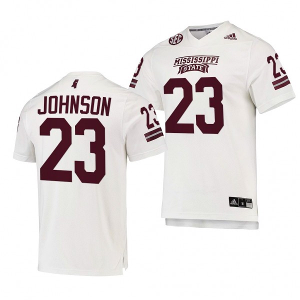 Dillon Johnson Mississippi State Bulldogs 23 White...