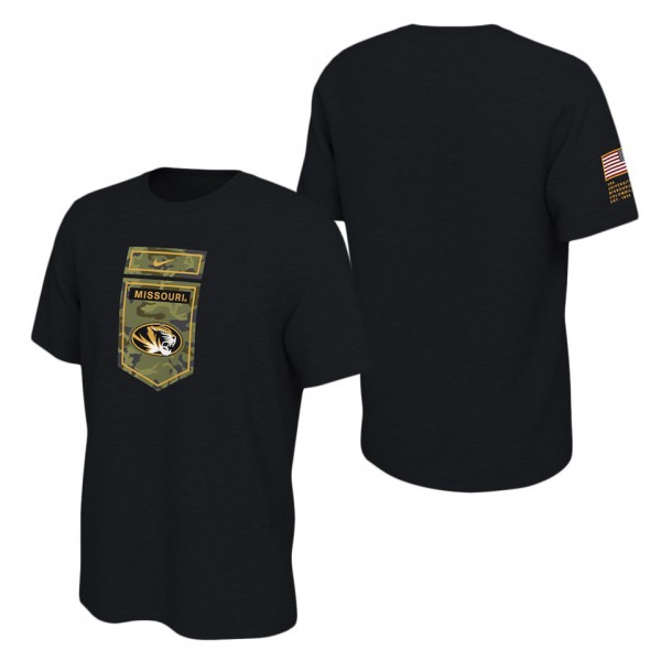 Missouri Tigers Veterans Camo College  T-Shirt Bla...