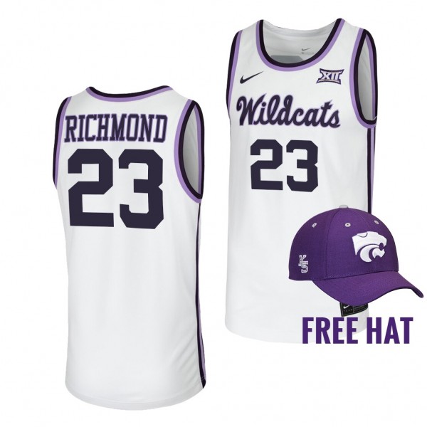 Mitch Richmond #23 Kansas State Wildcats Retro Bas...
