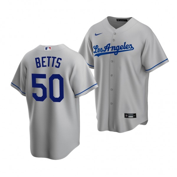 Los Angeles Dodgers Mookie Betts 2022 Replica Gray...