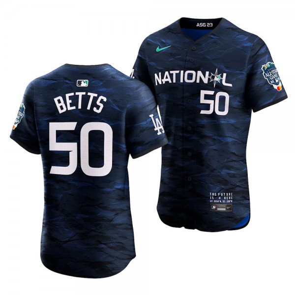 Mookie Betts National League #50 Royal 2023 MLB All-Star Game Vapor Premier Elite Player Jersey