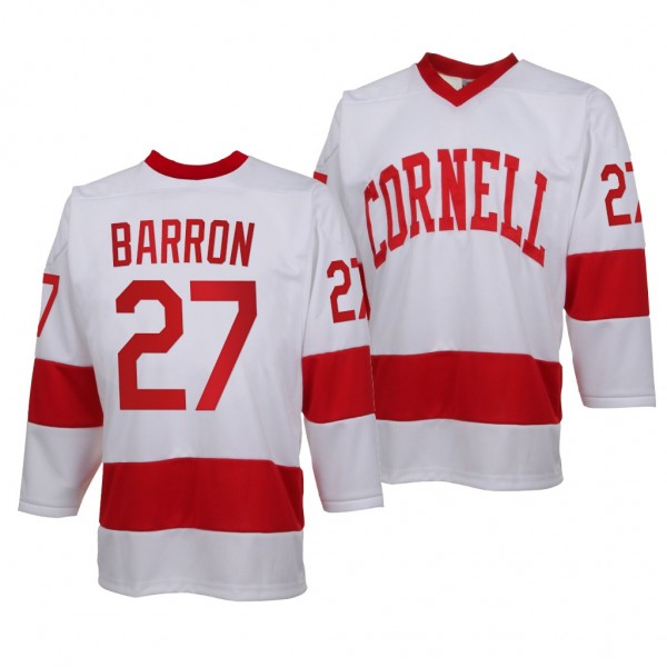 Morgan Barron Cornell Big Red White Replica NCAA C...