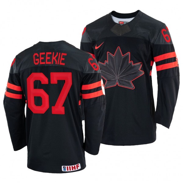 Canada Hockey Morgan Geekie #67 Black Replica Jers...