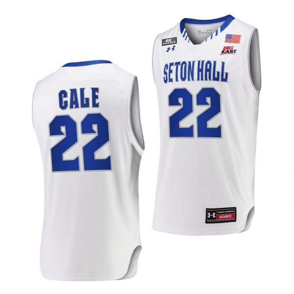 Seton Hall Pirates Myles Cale #22 White Replica Jersey 2021-22 College Basketball Shirt