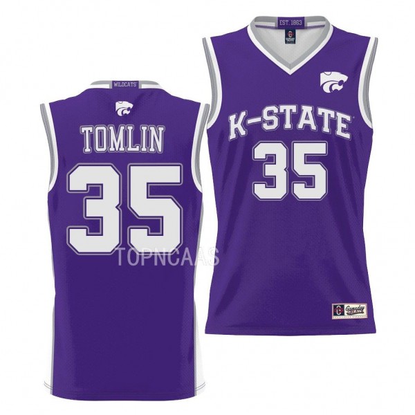 Kansas State Wildcats Nae'Qwan Tomlin Purple #35 B...