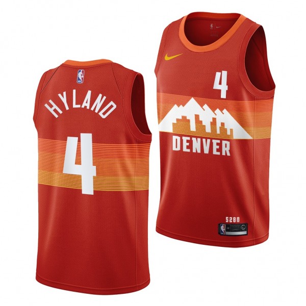 Nah'Shon Hyland Denver Nuggets 2021 NBA Draft Orange Jersey City Edition #4