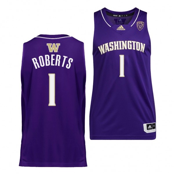Washington Huskies Nate Roberts #1 Purple College ...