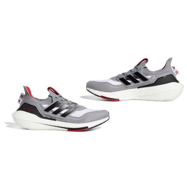 NC State Wolfpack Gray Ultraboost 21 Running Shoes...
