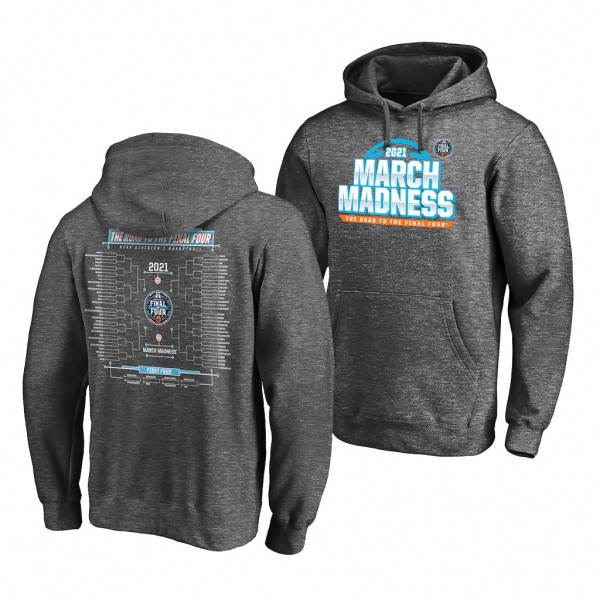 NCAA 2021 March Madness Charcoal Bracket Hoodie 20...