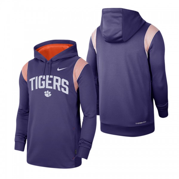 Clemson Tigers 2022 Game Day Sideline Performance Pullover Hoodie - Purple