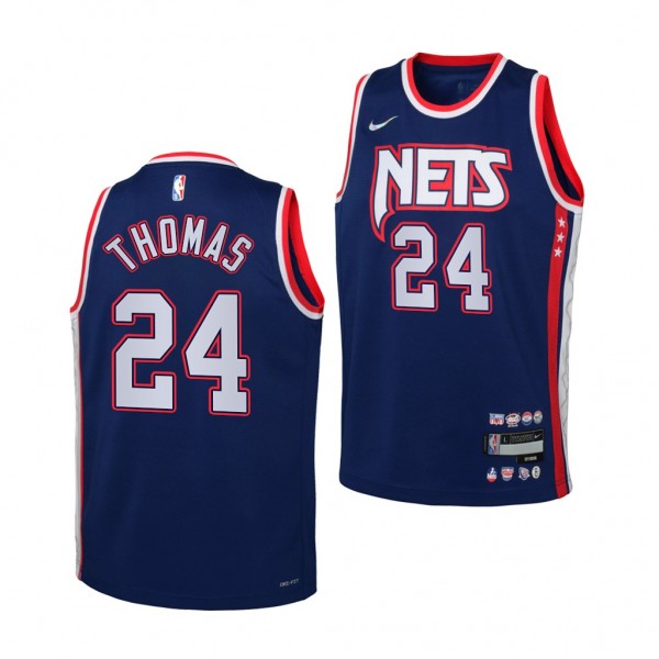 Cameron Thomas Brooklyn Nets Blue 2021-22 City Edition NBA 75th Season Youth Jersey
