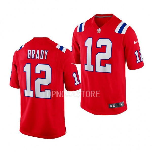 Tom Brady New England Patriots Retired Player #12 Jersey Men's Red Uniform