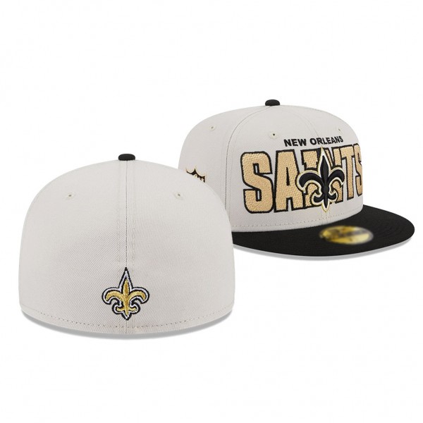 New Orleans Saints Stone 2023 NFL Draft 59FIFTY Fitted Hat