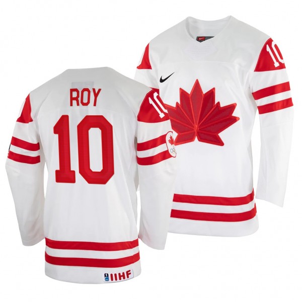 Canada Hockey Nicolas Roy #10 White Home Jersey 20...