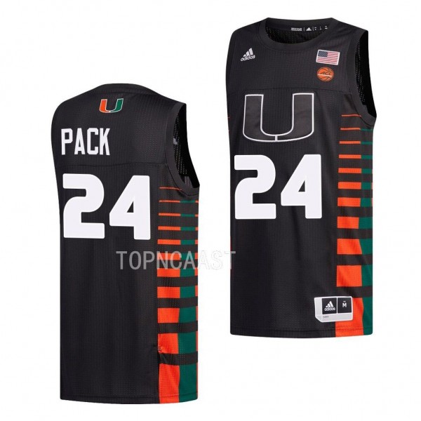 Nijel Pack #24 Miami Hurricanes College Basketball...