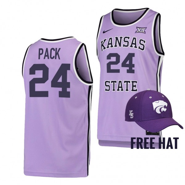 Nijel Pack Kansas State Wildcats 2022 Retro Purple...