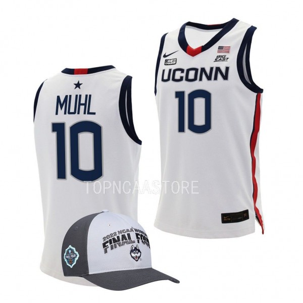 Nika Muhl UConn Huskies #10 White Women's Basketba...