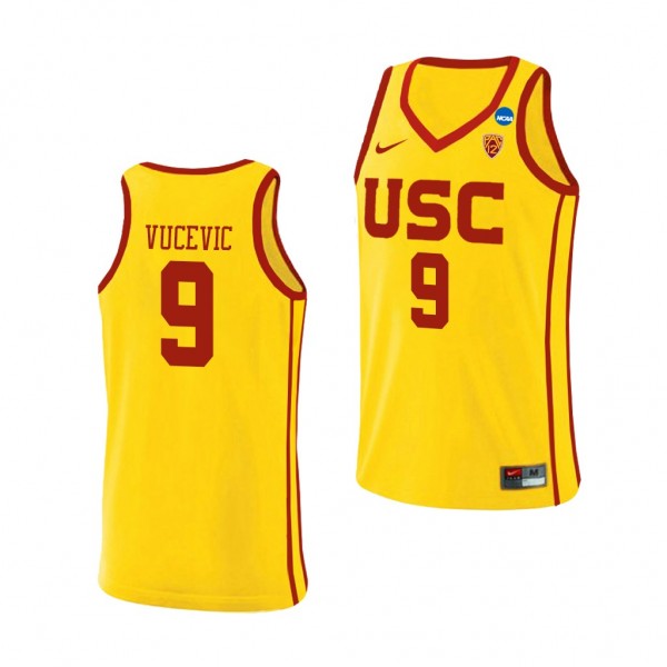 USC Trojans Nikola Vucevic Yellow 2021 March Madne...