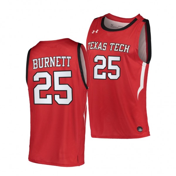 Texas Tech Red Raiders Nimari Burnett Red 2020-21 Alternate Basketball Jersey