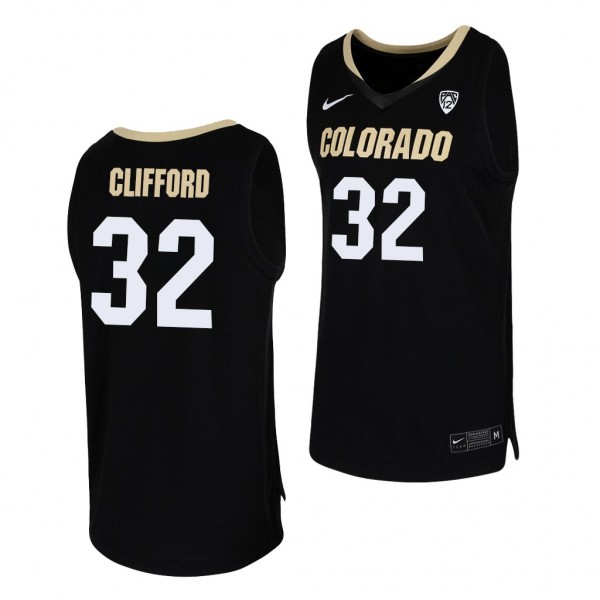 Colorado Buffaloes Nique Clifford Black College Basketball Team Replica Jersey
