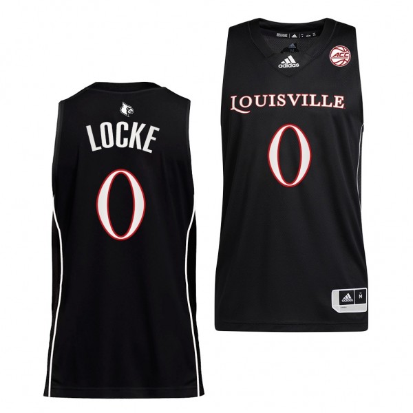 Louisville Cardinals Noah Locke #0 Black College B...