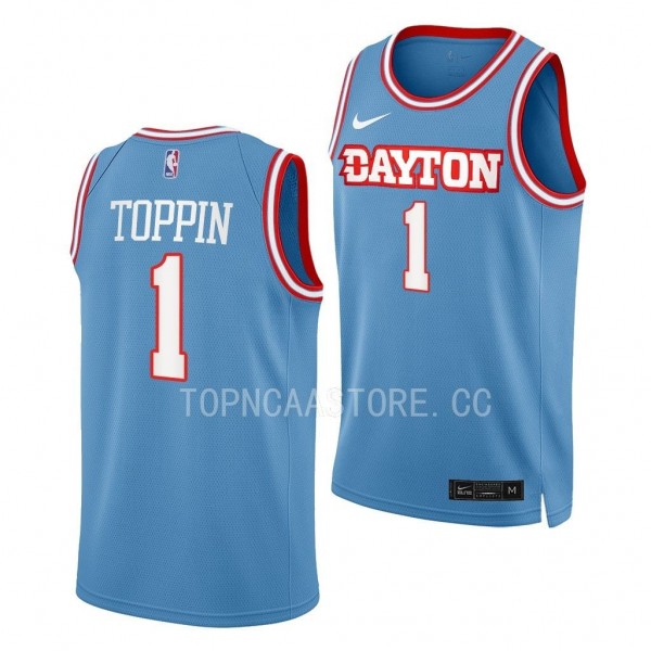 Dayton Flyers Obi Toppin Chapel Blue #1 Swingman J...