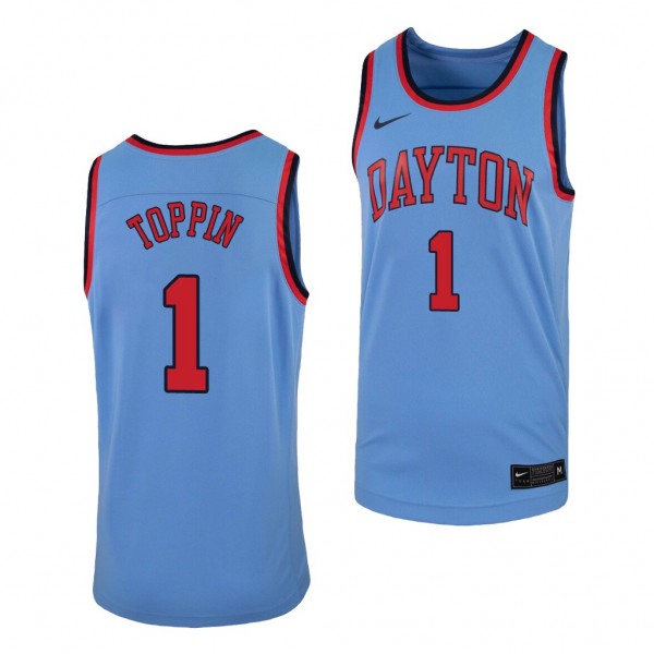 Dayton Flyers Obi Toppin Light Blue College Basket...