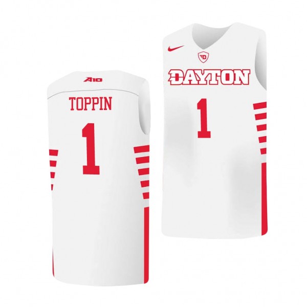 Dayton Flyers Obi Toppin White College Basketball ...