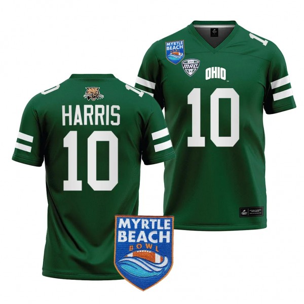Ohio Bobcats #10 CJ Harris 2023 Myrtle Beach Bowl ...