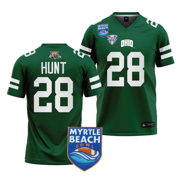 Ohio Bobcats #28 Rickey Hunt 2023 Myrtle Beach Bow...