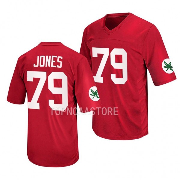 Dawand Jones Ohio State Buckeyes Scarlet Retro Foo...