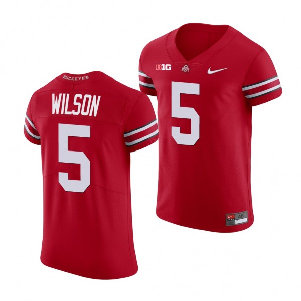 Ohio State Buckeyes Garrett Wilson Scarlet College Football V-Neck Jersey Men's