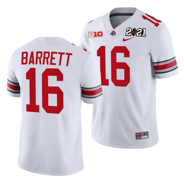 Ohio State Buckeyes J.T. Barrett 2021 Sugar Bowl Champions Jersey White College Football Playoff Away