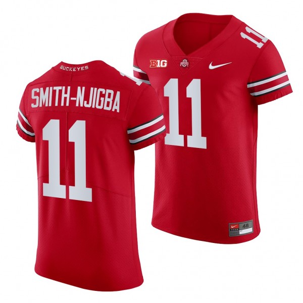 Ohio State Buckeyes Jaxon Smith-Njigba 11 All Scarlet 2021-22 College Football Elite Jersey Men